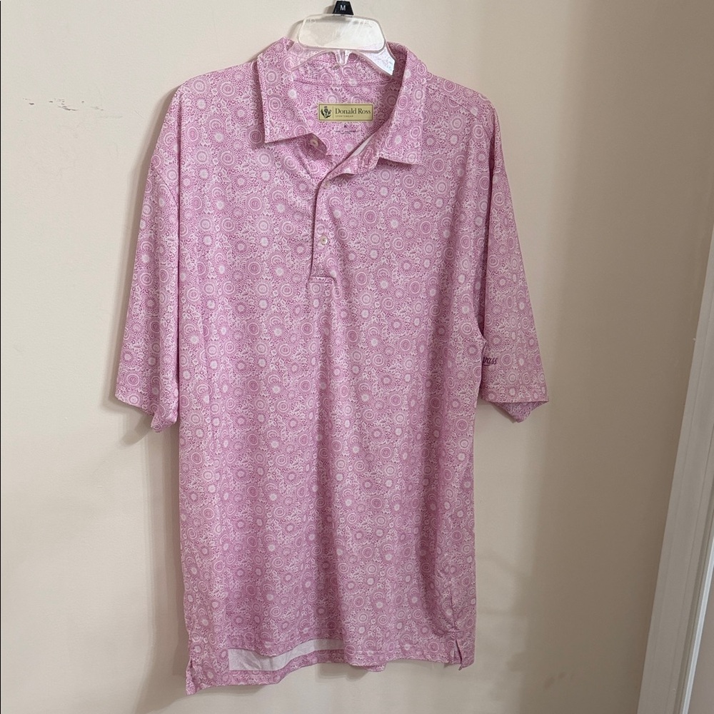 Pink Patterned Men's Shirt - Donald Ross size XL